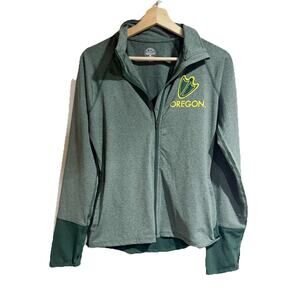 Rivalry Threads Oregon University Dri-Fit athletic fit zip-up track jacket Med